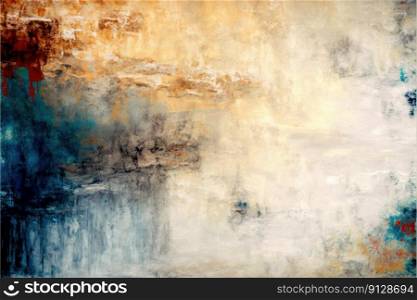 Abstract grunge ancient painting on oil painting background. Concept of prehistoric landscape artwork vintage design in creativity artistic. Finest generative AI.. Abstract grunge ancient painting on oil painting background.
