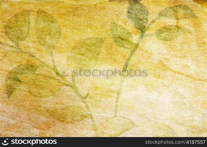 abstract grunge background with plants