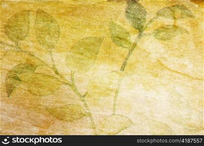 abstract grunge background with plants