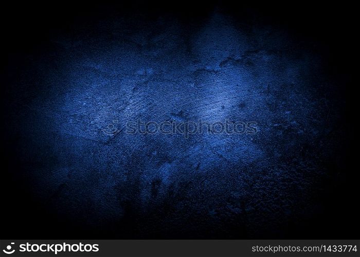 Abstract Grunge Decorative Blue Dark Wall Background. Dark blue concrete backgrounds with Rough Texture, Dark wallpaper, Space For Text, use for Decorative design web page banner frames wallpaper