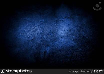 Abstract Grunge Decorative Blue Dark Wall Background. Dark blue concrete backgrounds with Rough Texture, Dark wallpaper, Space For Text, use for Decorative design web page banner frames wallpaper