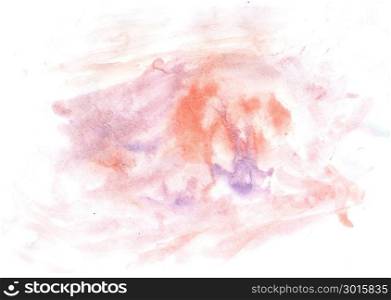 Abstract grunge gouache painting background of purple and red color.
