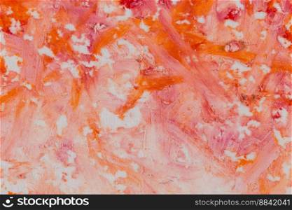 Abstract grungy painted background texture in different colors of red, yellow, white and orange