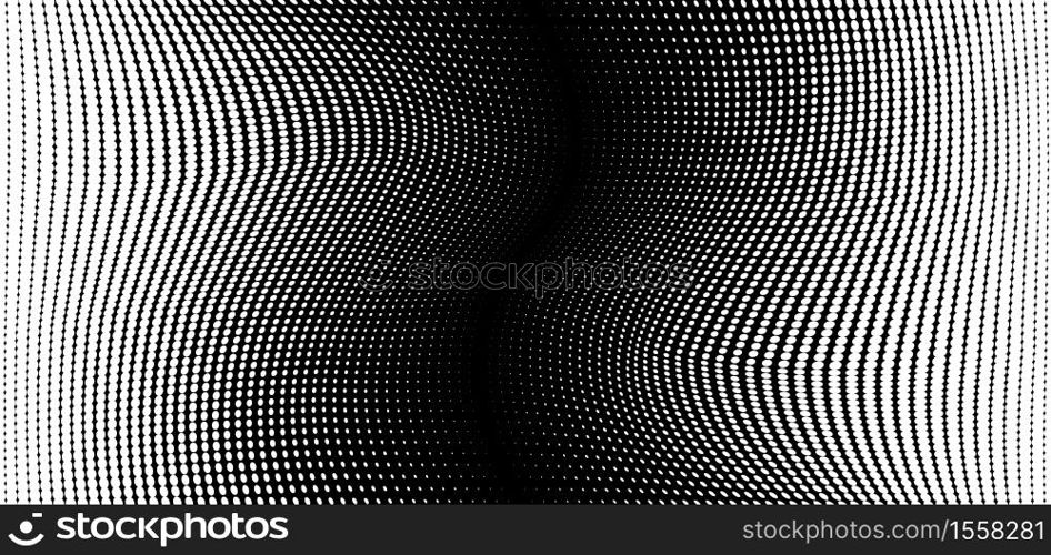 Abstract halftone dotted background. Futuristic grunge pattern, dot, wave. Vector modern optical pop art texture for posters, sites, business cards, cover, labels mock-up, vintage layout