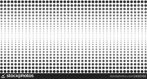 Abstract halftone dotted banner. Monochrome pattern with dot and circles. Vector vintage modern futuristic texture for posters, sites, business cards, postcards, interior design, labels and stickers.