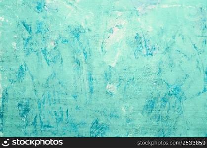 abstract hand painted green paint canvas background