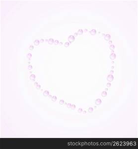 Abstract heart design in bubbles