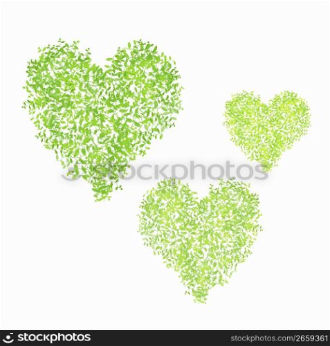 Abstract heart design in leaves