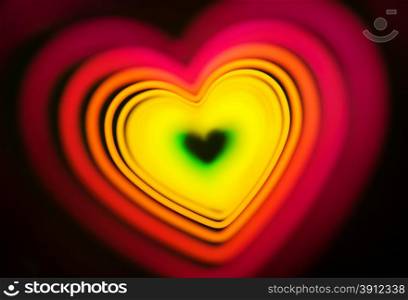 Abstract heart photo, greeting card background