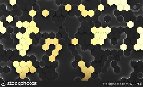Abstract hexagonal background. 3d illustration