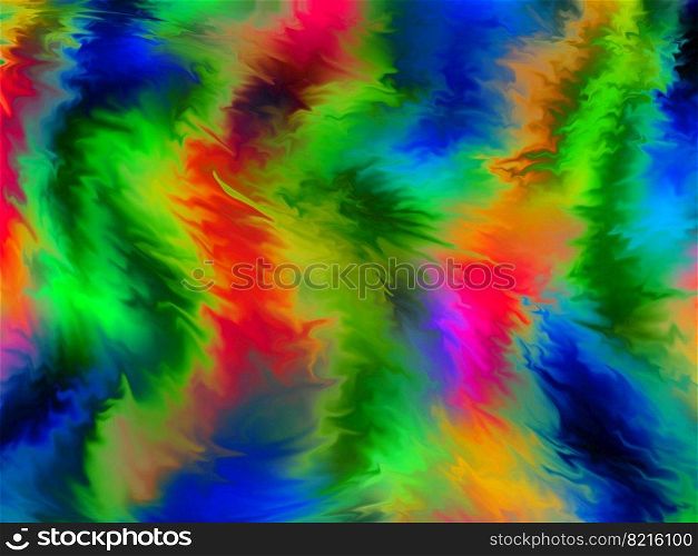 Abstract holographic backdrop with bright multicolored watercolor mixing together. abstract holographic texture with wavy lines