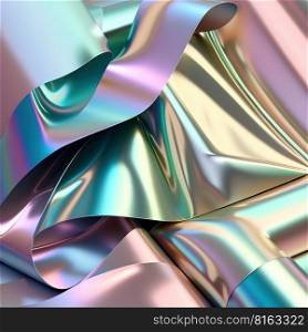 Abstract holographic foil background. Generative ai image. Abstract holographic foil background