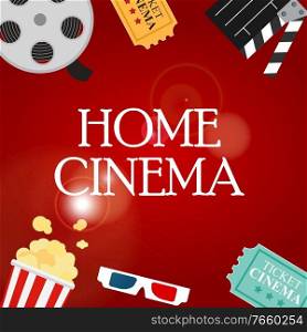 Abstract Home Cinema Background. Vector Illustration EPS10. Abstract Home Cinema Background. Vector Illustration