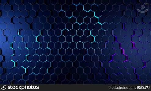 Abstract honeycomb background. 3D illustration. Abstract honeycomb background