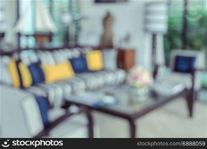 Abstract hotel lobby or interior living room blurred background