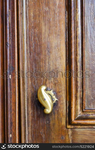 abstract house door in italy lombardy column the milano old closed brick