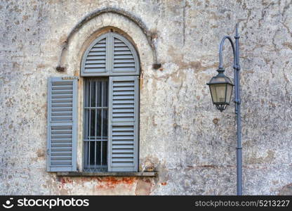 abstract house door in italy lombardy column the milano old closed nail rusty