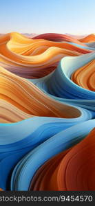 Abstract Hypnotic Illusion of Desert Dunes. Generative ai. High quality illustration. Abstract Hypnotic Illusion of Desert Dunes. Generative ai