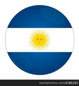 Abstract illustration: button with flag from Argentina country