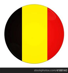 Abstract illustration: button with flag from belgium country