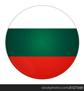 Abstract illustration: button with flag from Bulgaria country