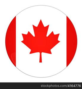 Abstract illustration: button with flag from Canada country