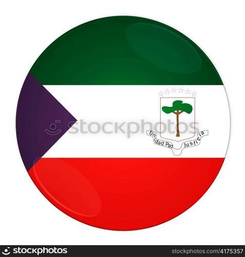Abstract illustration: button with flag from Equatorial Guinea country