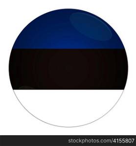 Abstract illustration: button with flag from Estonia country