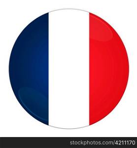 Abstract illustration: button with flag from France country