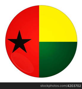 Abstract illustration: button with flag from Guinea-Bissau country