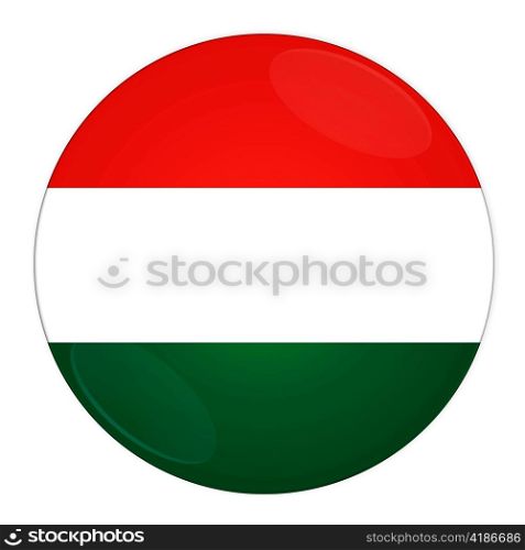 Abstract illustration: button with flag from Hungary country