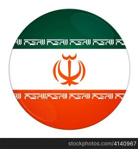 Abstract illustration: button with flag from Iran country