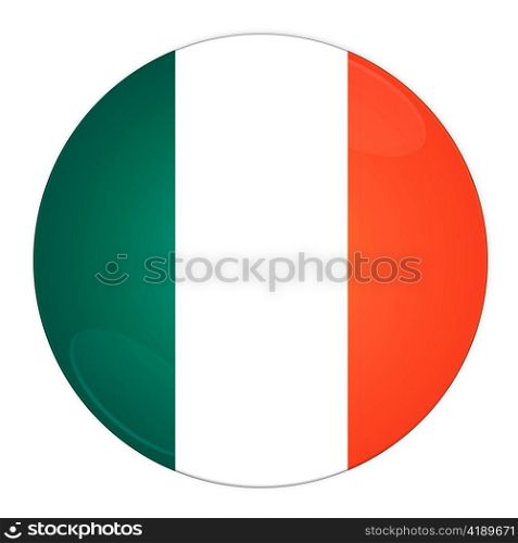 Abstract illustration: button with flag from Ireland country
