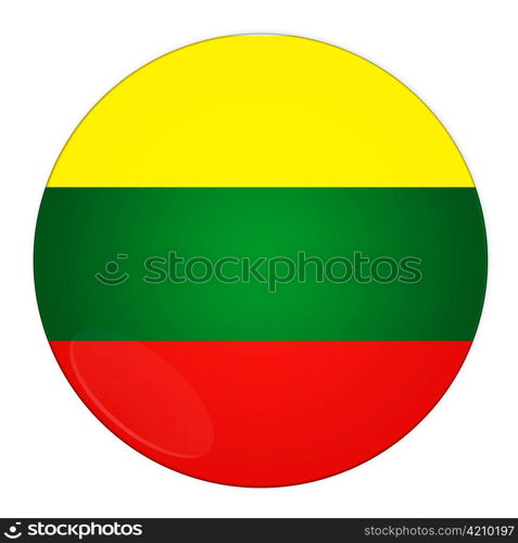 Abstract illustration: button with flag from Lithuania country