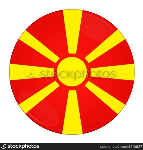 Abstract illustration: button with flag from Macedonia country