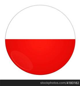 Abstract illustration: button with flag from Poland country