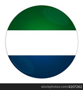 Abstract illustration: button with flag from Sierra Leone country