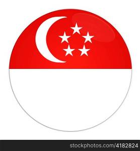 Abstract illustration: button with flag from Singapore country
