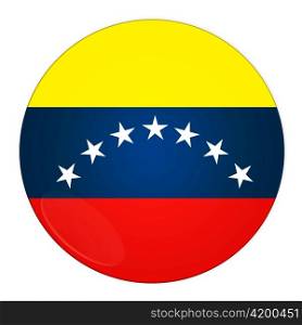 Abstract illustration: button with flag from Venezuela country