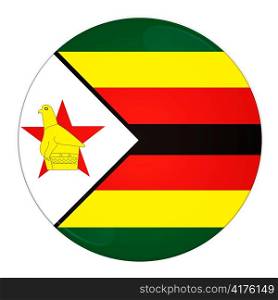 Abstract illustration: button with flag from Zimbabwe country