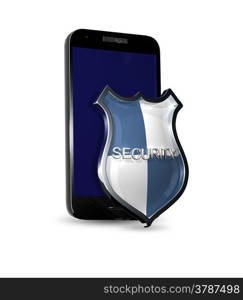 abstract illustration of a shield for smartphone