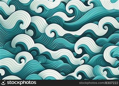 Abstract illustration of wavy sea. Wavy sea pattern.. Abstract illustration of wavy sea. Wavy sea pattern