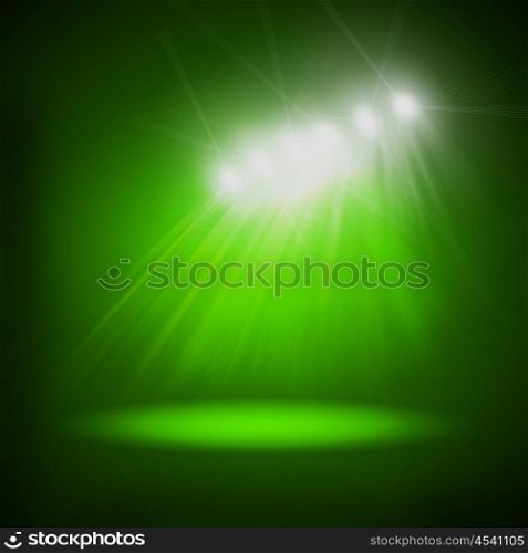 Abstract image of concert lighting against a dark background. Illustration.