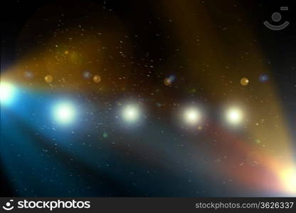 Abstract image of light flashes against dark background