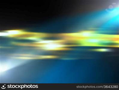 Abstract image of light flashes against dark background