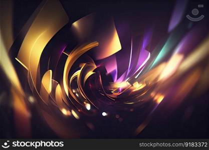 abstract image of lights and shadows, with blurred shapes in motion, created with generative ai. abstract image of lights and shadows, with blurred shapes in motion
