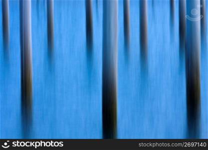 Abstract image of piers in water