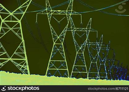 Abstract image of pylons