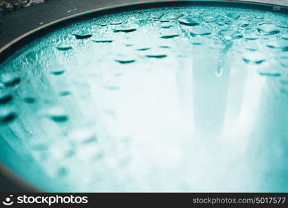 Abstract image of raindrops over a glass