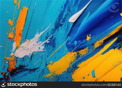 Abstract in art painting with oil brush stroke technical design. Concept of colorful hand painting on contemporary canvas. Finest generative AI.. Abstract in art painting with oil brush stroke technical design.